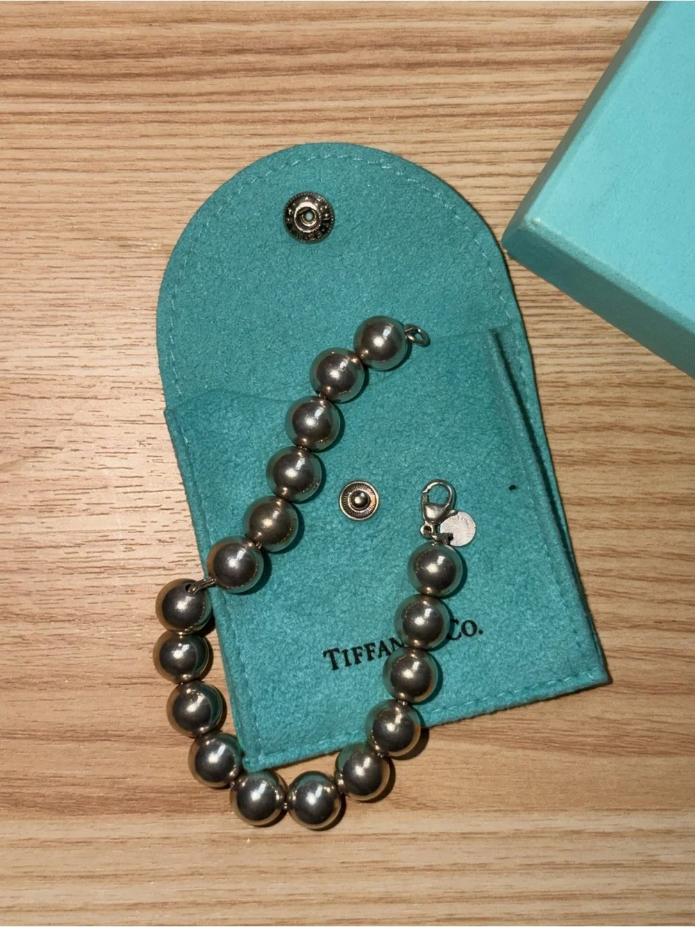 Tiffany & Co. HeadWear Ball Bracelet in Sterling Silver with Tiffany & Co. Pouch - Picture 2 of 4
